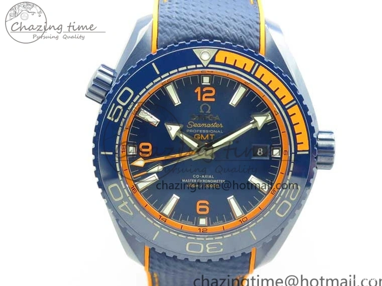 0521 Planet Ocean 45.5mm Big Blue Real Ceramic VSF 1:1 Best Edition on Blue Rubber Strap A8906 Super Clone Unique 7896